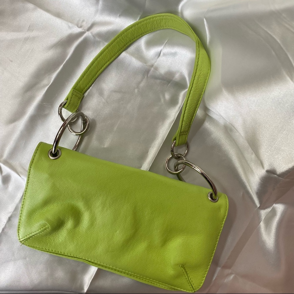 Wilson's Leather lime green mini purse